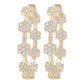 Gems of Distinction 14K Gold 0.75ctw Diamond Cluster Station Earrings
