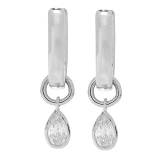 Gems of Distinction Choice of Shape Convertible Diamond Charm Hoop Earrings