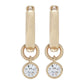 Gems of Distinction Choice of Shape Convertible Diamond Charm Hoop Earrings