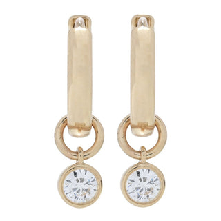 Gems of Distinction Choice of Shape Convertible Diamond Charm Hoop Earrings