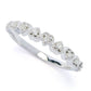 Diamond Treasures Sterling Silver 0.09ctw Pave Diamond Heart Band Ring