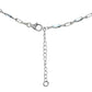 Elemental Gems Platinum Plated Choice of 7x5mm Gemstone Station Necklace