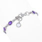 Elemental Gems Platinum Plated Choice of 7x5mm Oval Gemstone Bracelet
