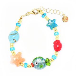 Il Murano di Francesca 18K Gold Plated Sealife Murano Glass Bracelet