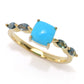 Elemental Gems Sleeping Beauty Turquoise & Montana Sapphire Ring