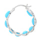 Elemental Gems Multi Shape Sleeping Beauty Turquoise Hoop Earrings