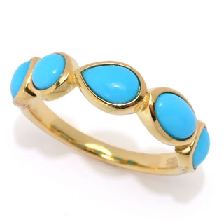 Elemental Gems Polished Multi Shape Sleeping Beauty Turquoise Ring