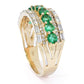 LALI Jewels 14K Gold Polished 1.74ctw Emerald & Diamond Ring, 4.1 grams
