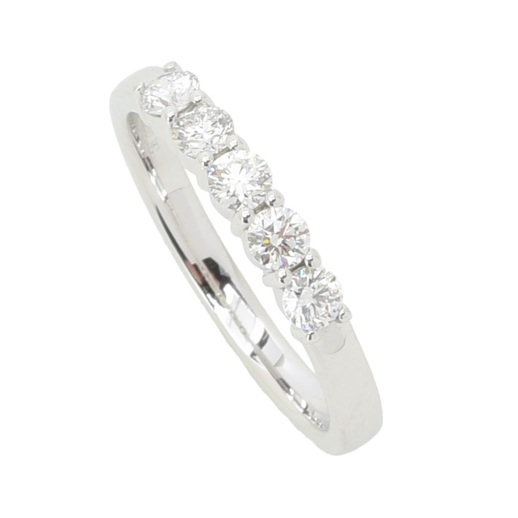 Platinum Jewelry by Ralf Griwatz 0.50ctw Diamond 5-Stone Band Ring