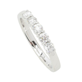 Platinum Jewelry by Ralf Griwatz 0.50ctw Diamond 5-Stone Band Ring