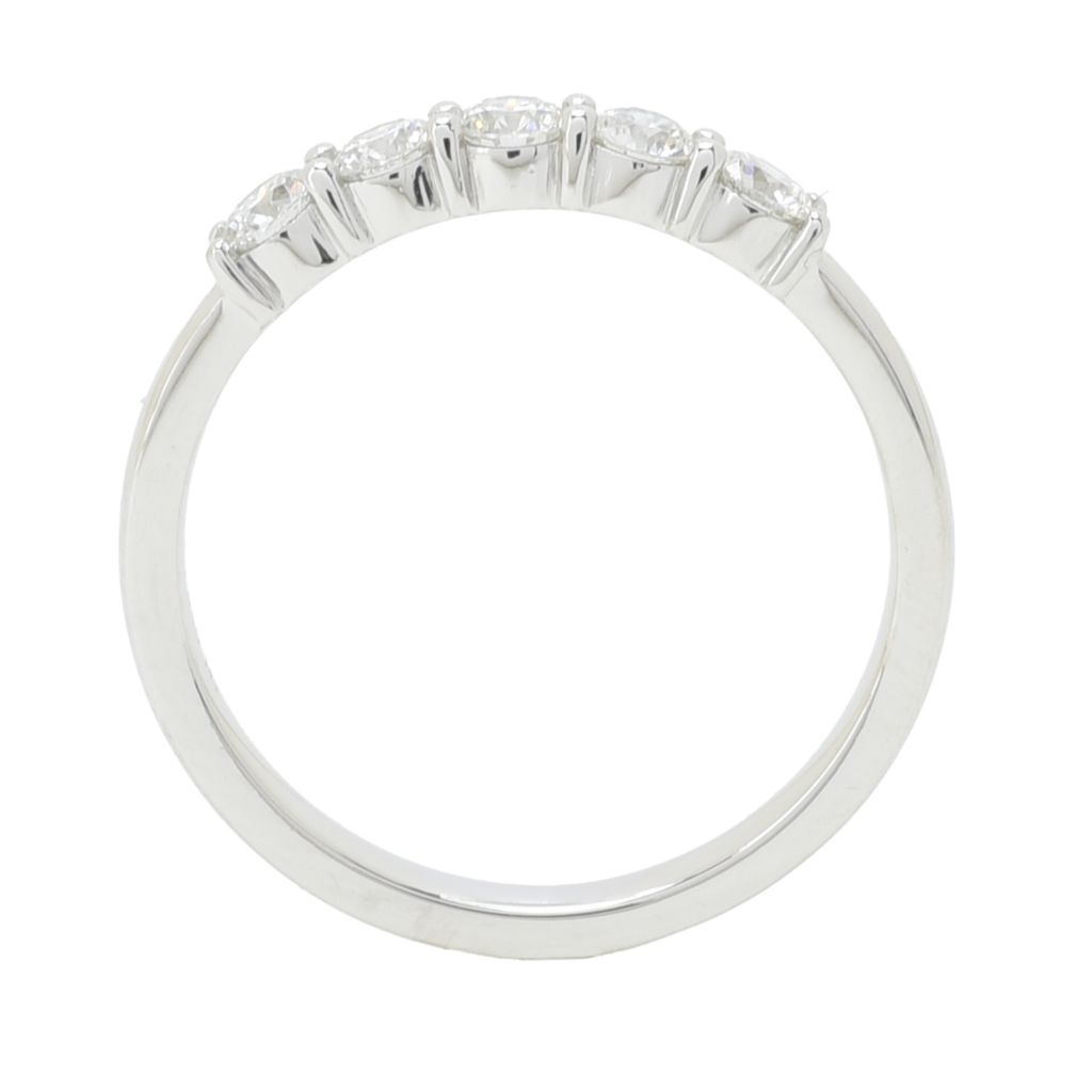 Platinum Jewelry by Ralf Griwatz 0.50ctw Diamond 5-Stone Band Ring