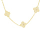 Toscana Italiana 18K Gold Plated or Platinum Plated Clover Station Necklace