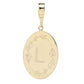 Toscana Italiana 18K Gold Plated Floral Detailed Initial Enhancer Pendant