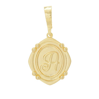Toscana Italiana 18K Gold Plated Choice of Wax Seal Initial Enhancer Pendant