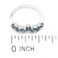 Gem Treasures 1.35ctw Indicolite & White Zircon Chevron Band Ring