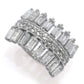 Gem Treasures Sterling Silver 2.48ctw White Topaz Wide Band Ring