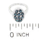 Gem Treasures 2.04ctw Mixed Cut Indicolite & Zircon Cluster Ring