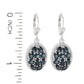 Gem Treasures 4.08ctw Mixed Cut Indicolite & Zircon Drop Earrings