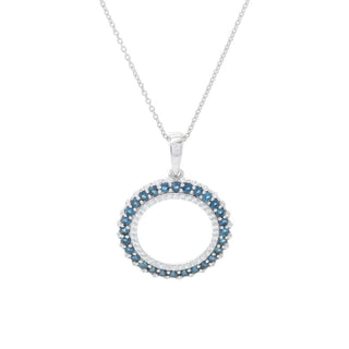 Gem Treasures 1.94ctw Indicolite & Zircon Eternity Pendant w/ Chain