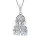 Gem Treasures 4.34ctw White Topaz Chandelier Pendant w/ 18"+2" Chain