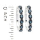 Gem Treasures Sterling Silver 2.04ctw Indicolite 6-Stone Hoop Earrings