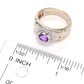D'Arte 14K Hammered Gold 0.90ctw Purple Amethyst & Diamond Ring