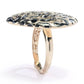 D'Arte 14K Leopard Gold 0.14ctw Burnished Diamond Freeform Ring