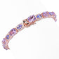Rose Gold Plated 20.95ctw Pink Amethyst, Tanzanite & White Zircon Bracelet