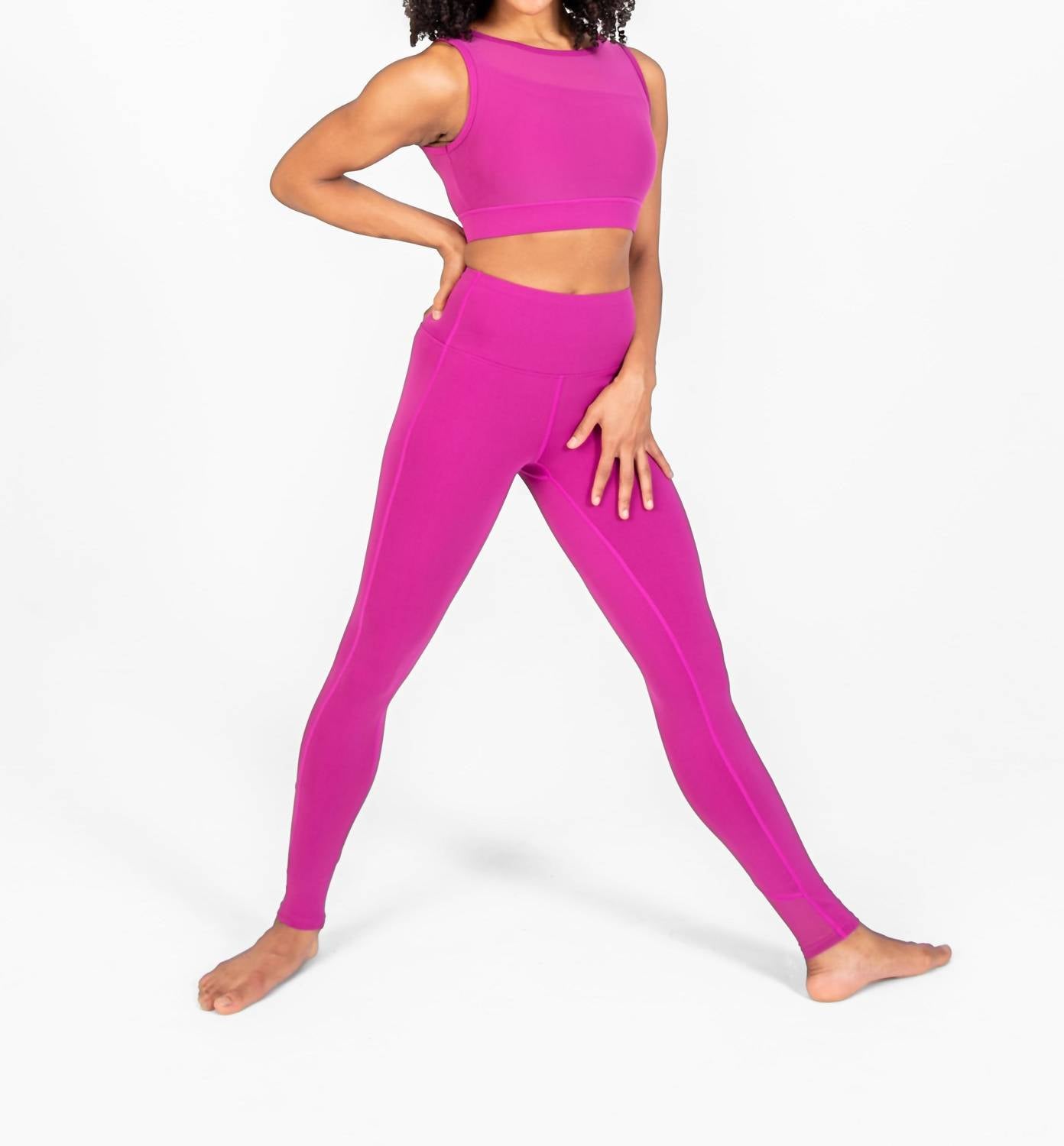 Body Wrappers - Recycled Polyester Legging With Mesh Insert