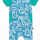 RAGS Apparel Kid's Short Sleeve Peek Pocket Rag Romper Blue Size 12-18M