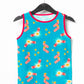 RAGS Apparel Kid's Tank Capri Hip Pocket Rag Romper Blue Size 12-18M