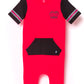 RAGS Apparel Kid's Short Sleeve Kangaroo Pocket Rag Romper Red Size 2T
