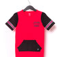 RAGS Apparel Kid's Short Sleeve Kangaroo Pocket Rag Romper Red Size 2T