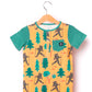 RAGS Apparel Kid's Short Sleeve Henley Pocket Rag Romper Yellow Size 2T