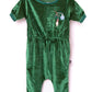 RAGS Apparel Kid's Puff Sleeve Gather Waist Rag Romper Green Size 2T