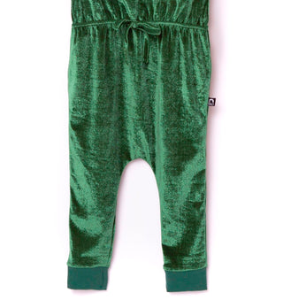 RAGS Apparel Kid's Puff Sleeve Gather Waist Rag Romper Green Size 2T