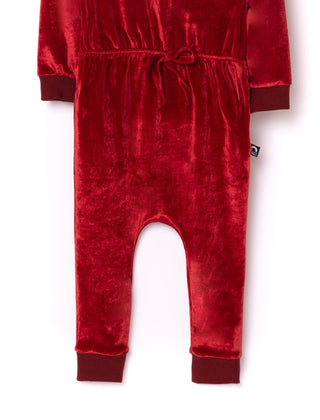 RAGS Apparel Kid's Long Puff Sleeve Gather Waist Rag Romper Purple Size 2T