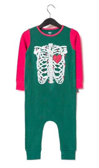 RAGS Apparel Kid's Long Sleeve Rag Romper Green Size 2T