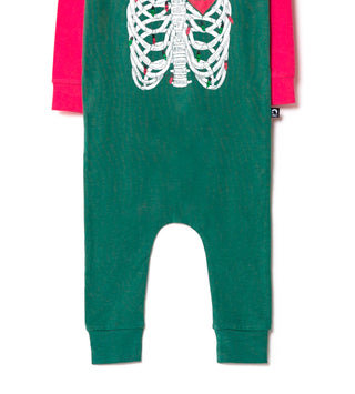 RAGS Apparel Kid's Long Sleeve Rag Romper Green Size 2T