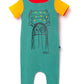 RAGS Apparel Kid's Short Sleeve Hooded Rag Romper Green Size 2T