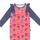 RAGS Apparel Kid's Long Sleeve Ruffle Rag Romper Pink Size 18-24M