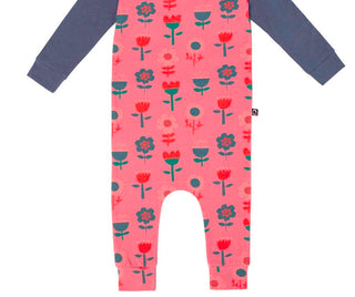 RAGS Apparel Kid's Long Sleeve Ruffle Rag Romper Pink Size 18-24M