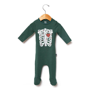 RAGS Apparel Kid's Infant Rag Romper Footies Green Size 0-3M