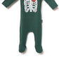 RAGS Apparel Kid's Infant Rag Romper Footies Green Size 0-3M