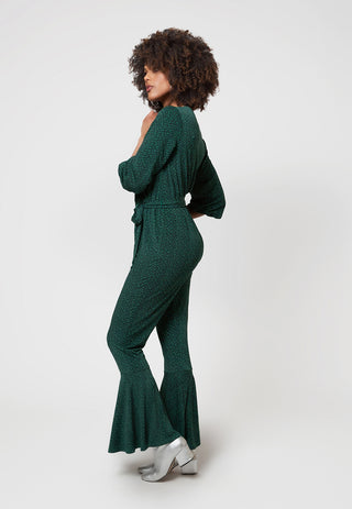 Leota Women's Gabby Geo Print Jumpsuit Green Size X-Large