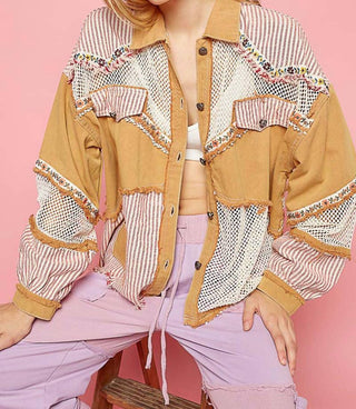 Pol - EMBROIDERY TRIM JACKET