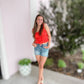 Entro - Women's You Are A Babe Eyelet Blouse