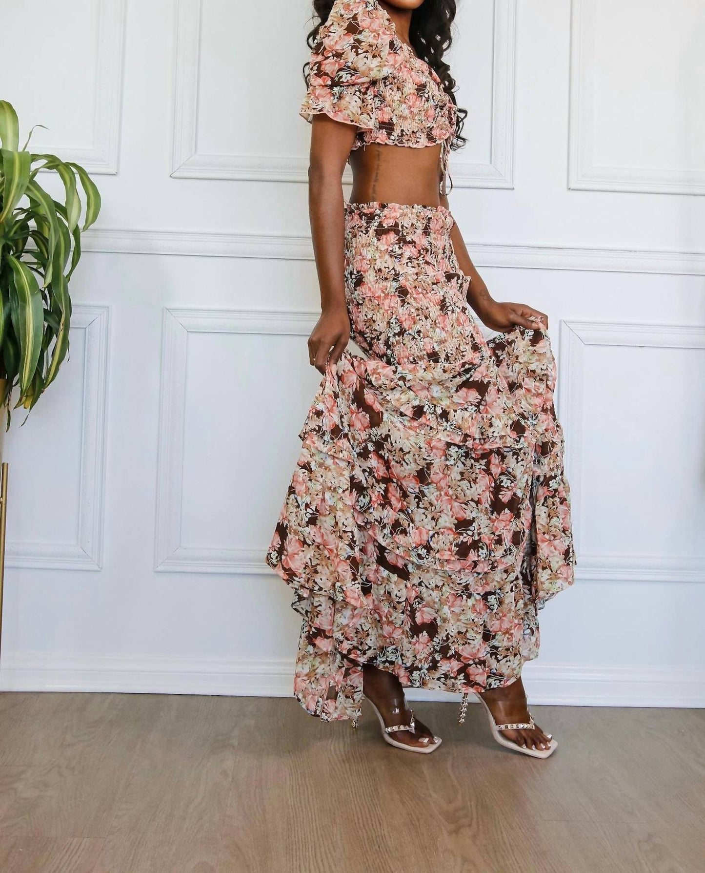 Little Secret Of Mine - Women's Ruffle Maxi Skirt Set