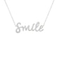 Platinum Plated White Zircon Inspirational Word 18"+2" Necklace