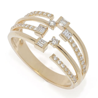 Sonia Bitton Galerie de Bijoux 0.31ctw Baguette & Round Diamond Ring